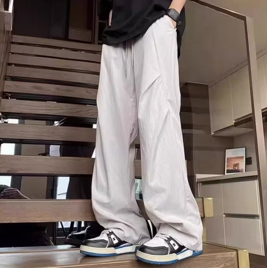 白パンツ シワ感シルエット風合いパンツ