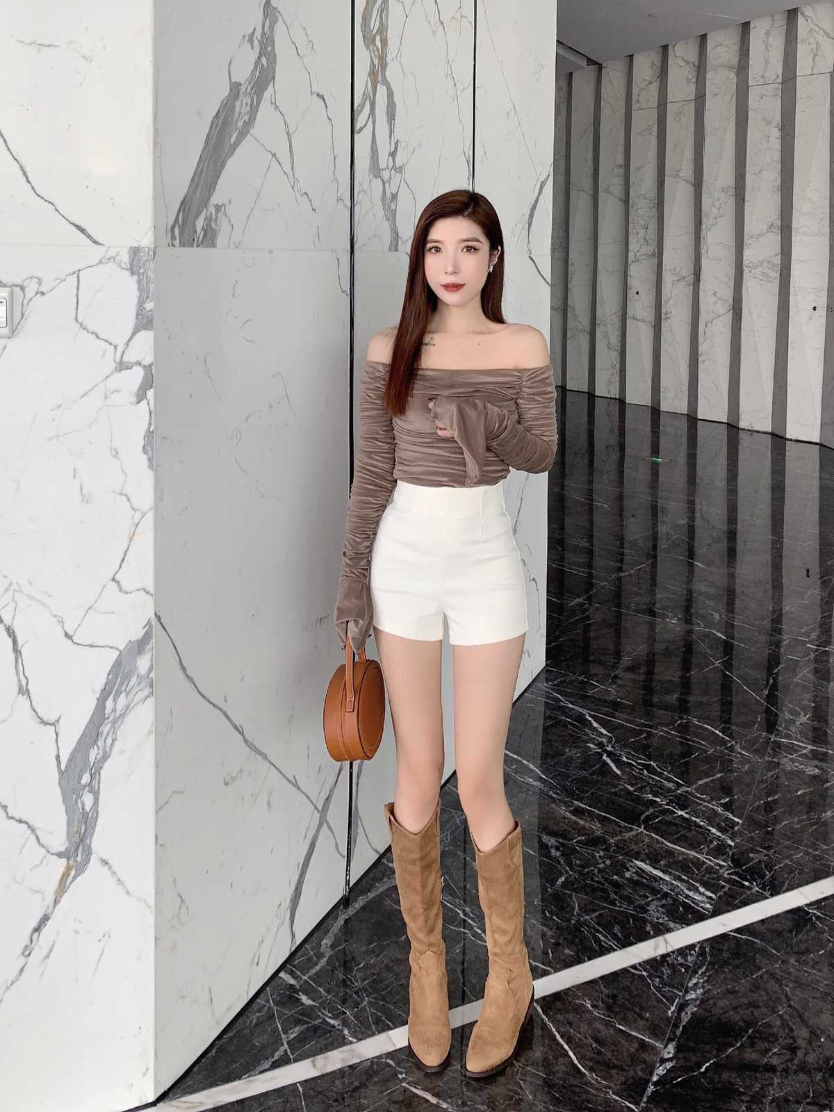 白のハイウエストショートパンツおすすめ5選