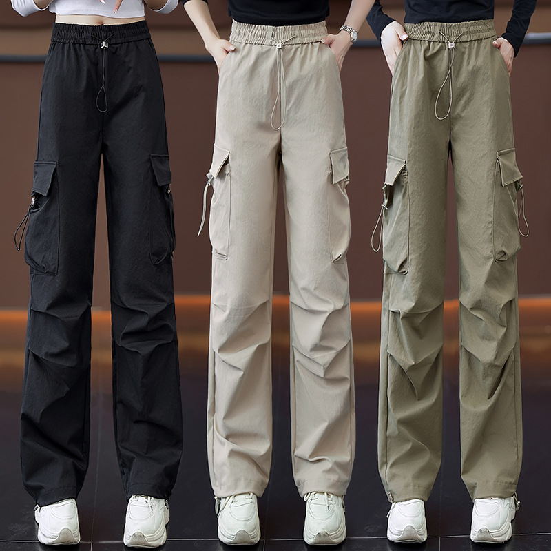 白パンツ ドローコードカーゴパンツ