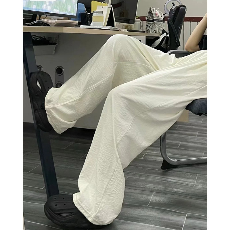 白パンツ リラックスリネンワイドパンツ