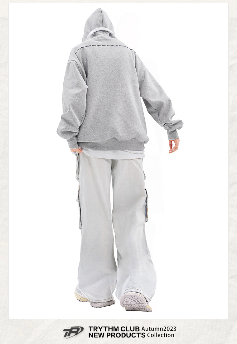 男女兼用カーゴパンツ 白パンツ ストリート系ボトムス