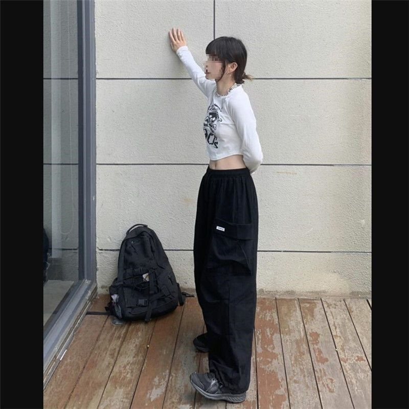 白パンツ ワイドシルエット カーゴパンツ