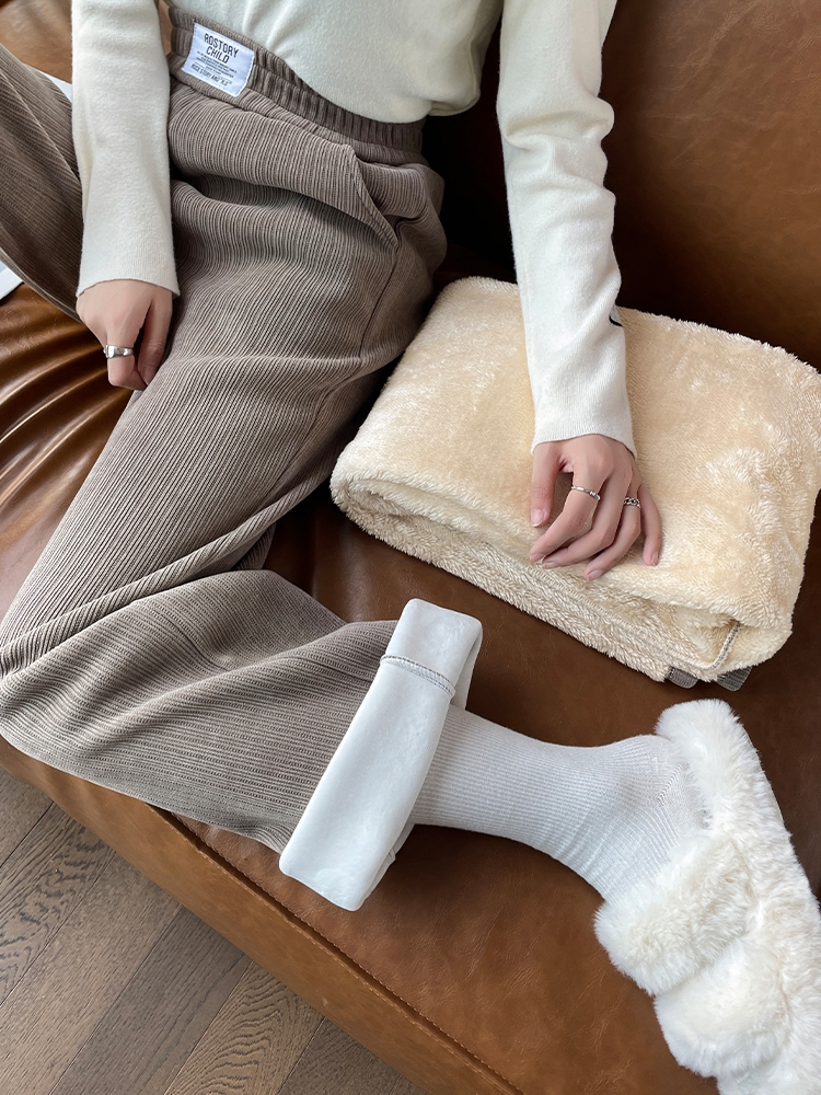 白パンツ ウエスト楽ちん素材感ワイドパンツ