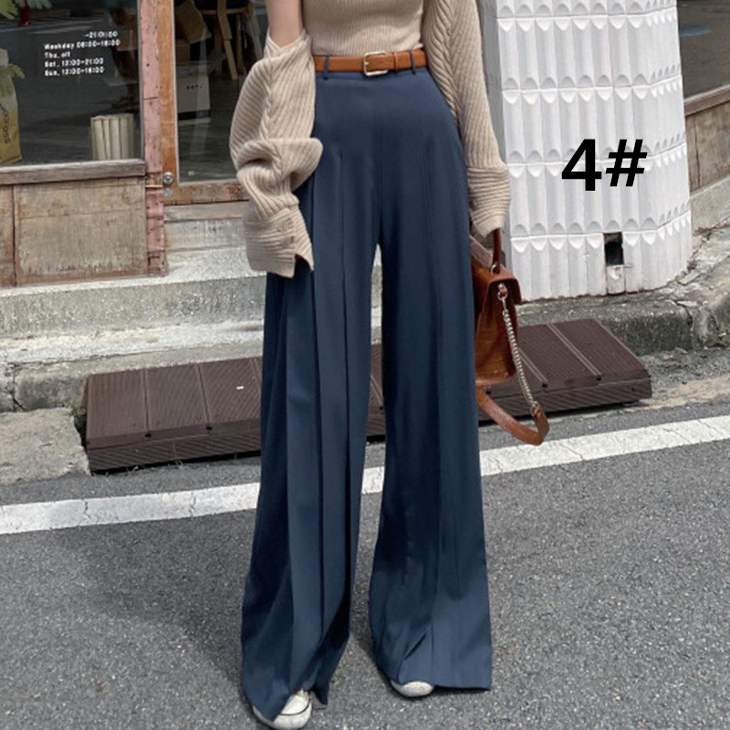 白パンツ 白色ハイウエストワイドパンツ マキシ丈プリーツ