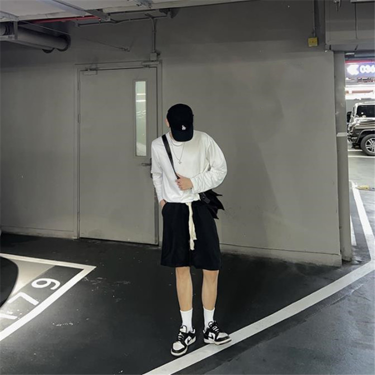 白パンツ 白ショートパンツ メンズ ゆったり夏物カジュアル