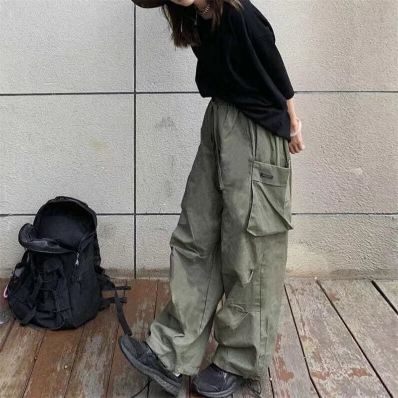 白パンツ ワイドシルエット カーゴパンツ