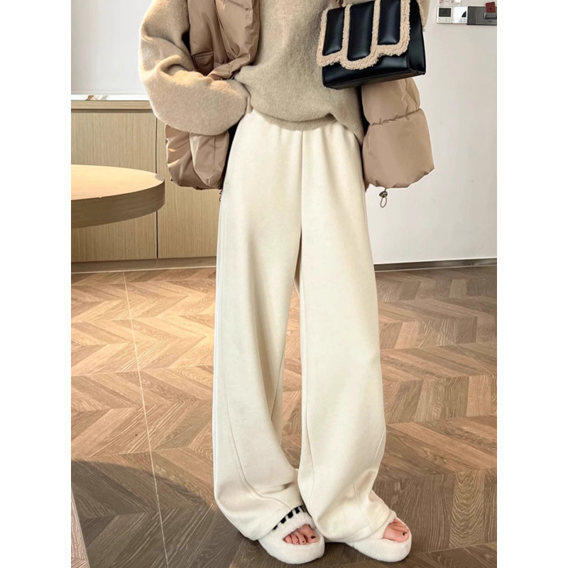 白パンツ ふんわりリラックス ストレートパンツ