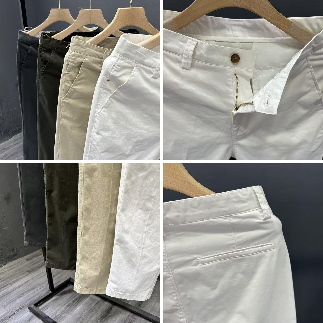 白パンツ クールカジュアル 九分丈パンツ