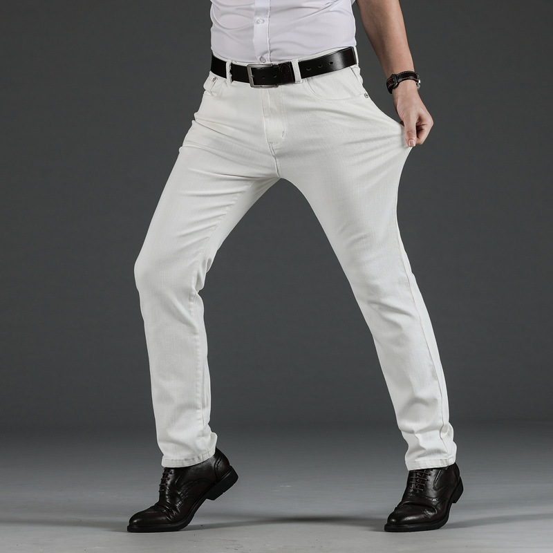 白パンツ スタイリッシュストレートパンツ