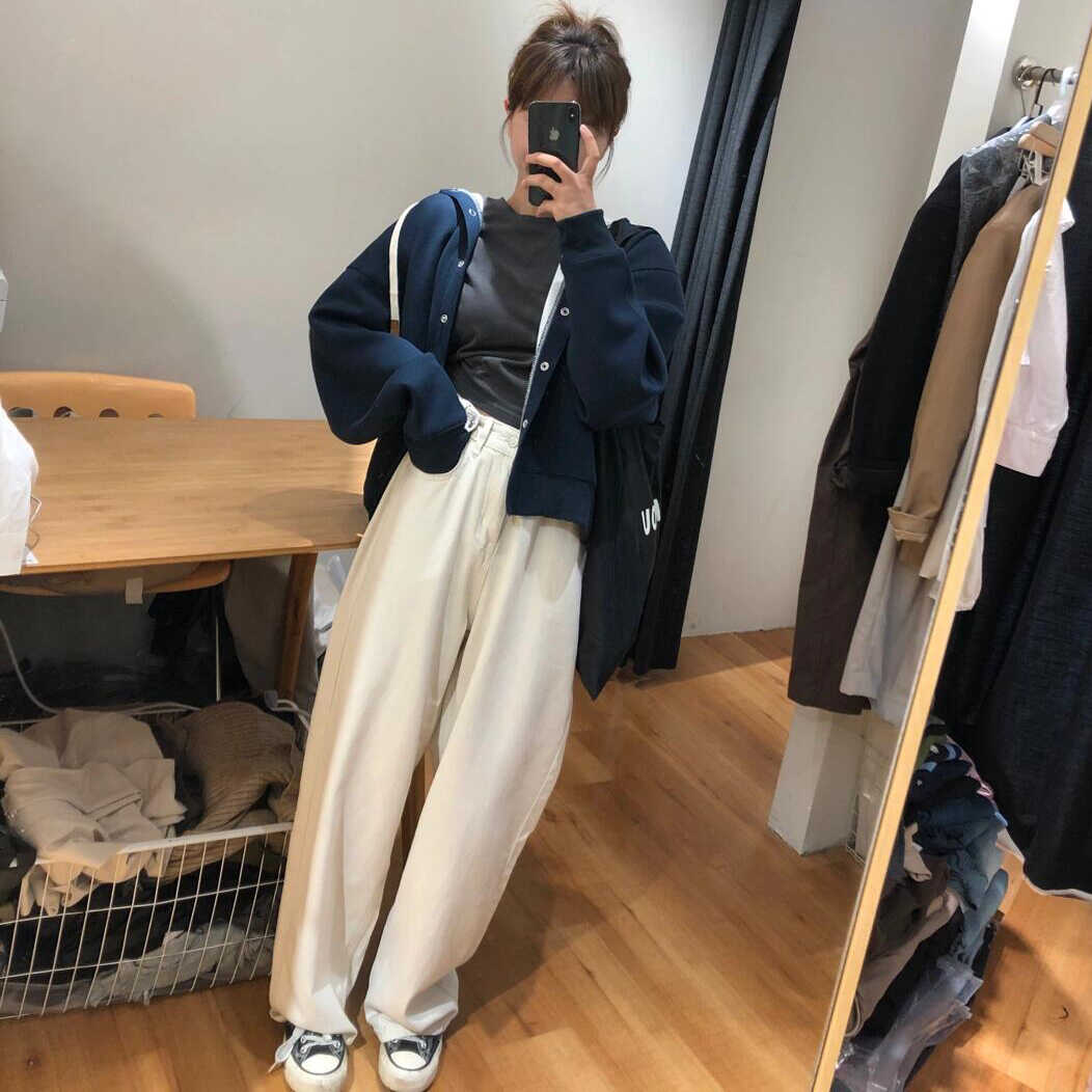 白パンツ ゆったりワイドシルエットパンツ