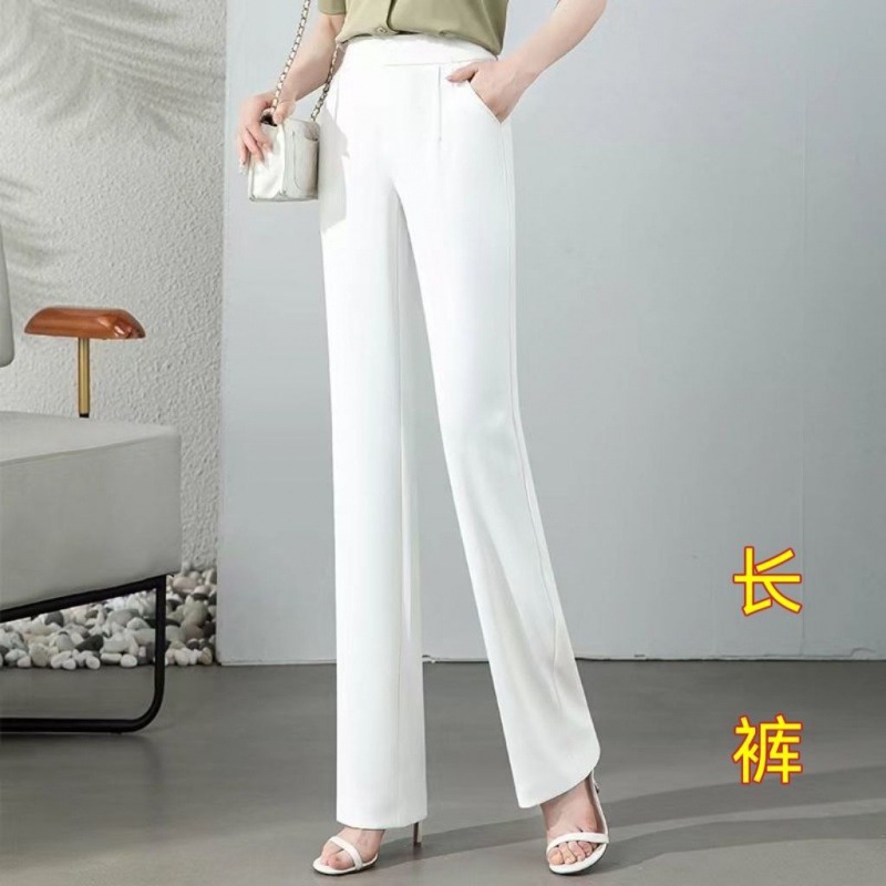 白パンツ ストレッチ美脚パンツ