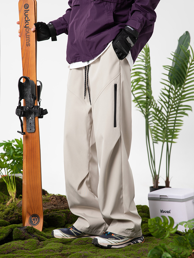 白パンツ 男女兼用 防風防滴 運動風 長ズボン 春秋用