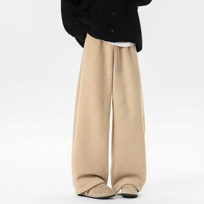 白パンツ もこもこテクスチャーワイドパンツ