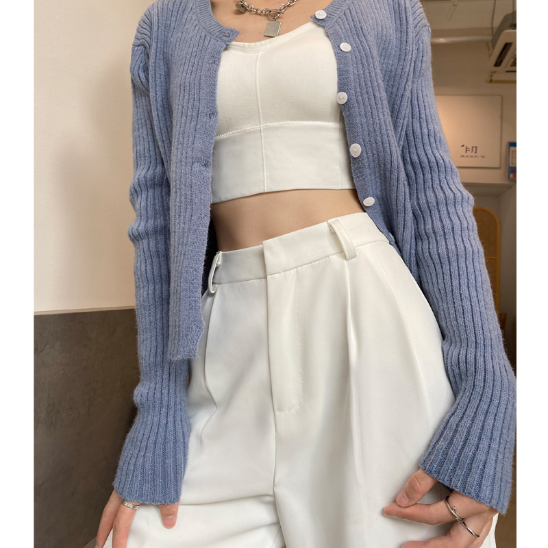 白パンツ ゆったりワイドシルエットパンツ