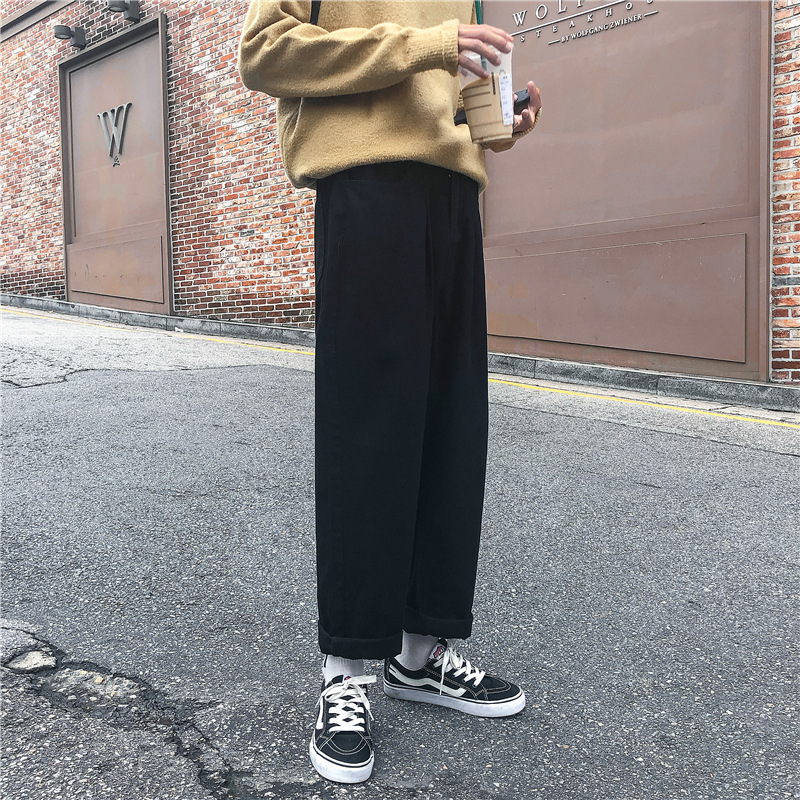 白パンツ ゆったりストレートパンツ