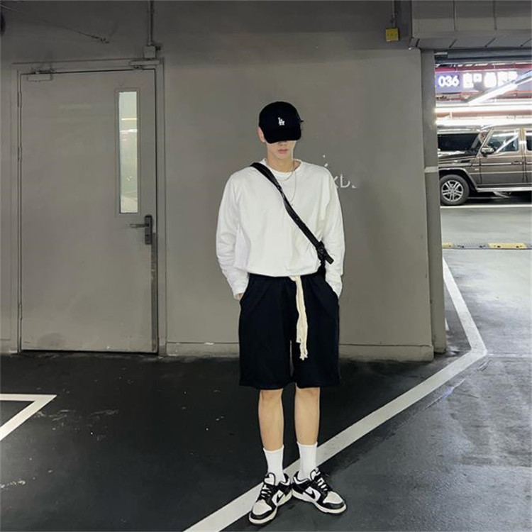 白パンツ 白ショートパンツ メンズ ゆったり夏物カジュアル