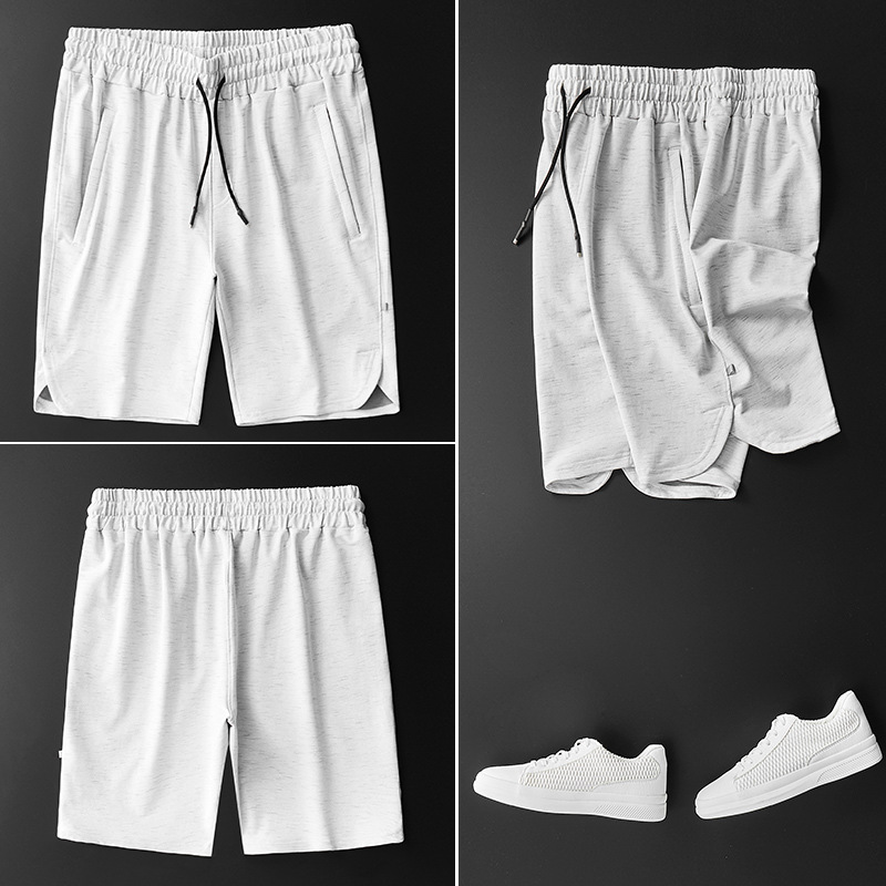 白パンツ シンプル涼感ショートパンツ