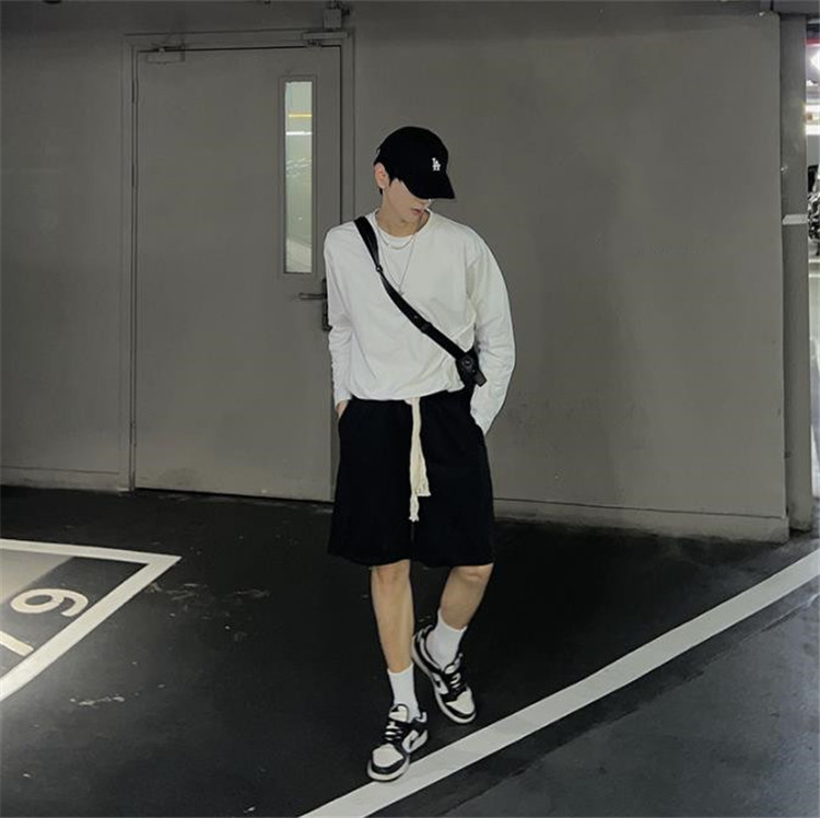 白パンツ 白ショートパンツ メンズ ゆったり夏物カジュアル