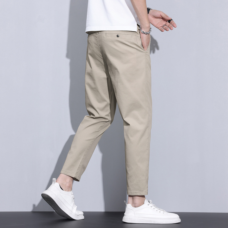 白パンツ シンプルストレートパンツ