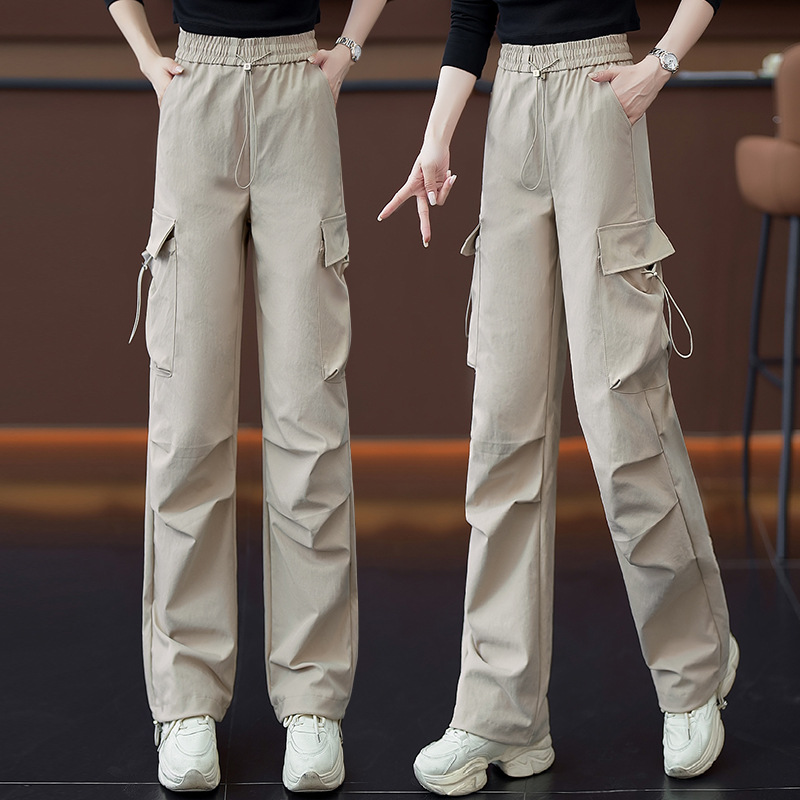 白パンツ ドローコードカーゴパンツ
