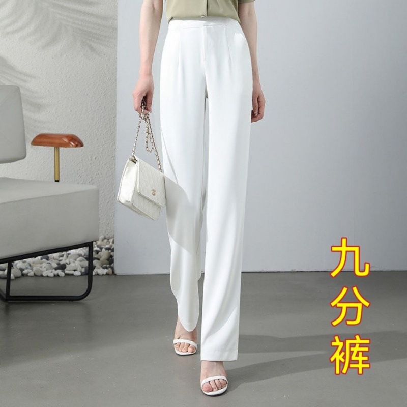 白パンツ ストレッチ美脚パンツ