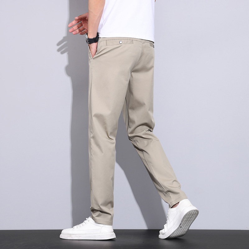 白パンツ シンプルストレートパンツ