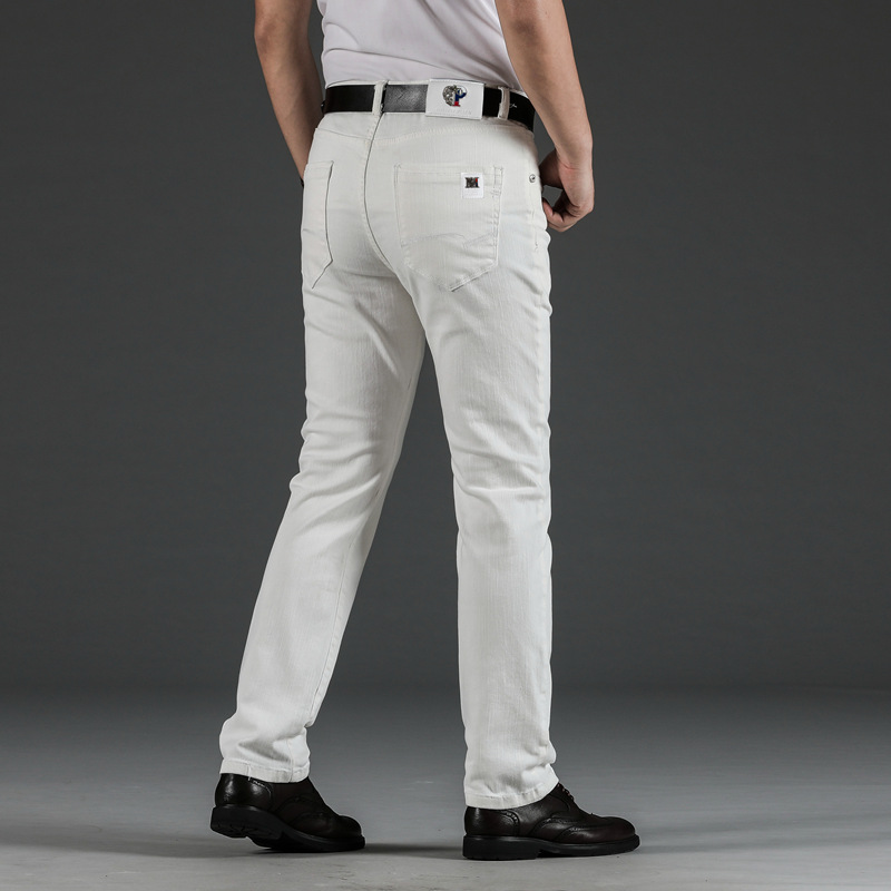 白パンツ スタイリッシュストレートパンツ