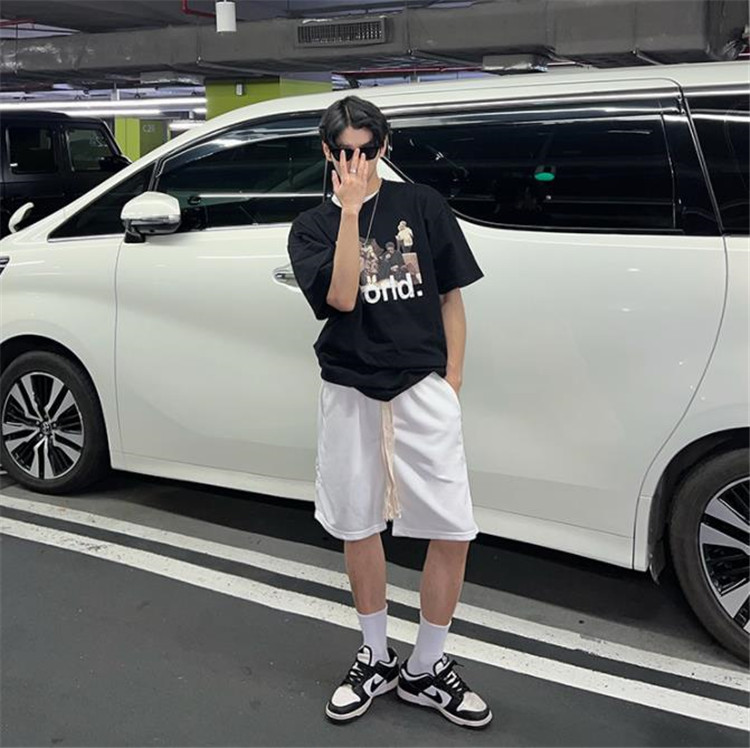 白パンツ 白ショートパンツ メンズ ゆったり夏物カジュアル