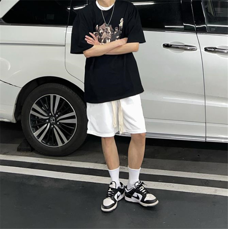 白パンツ 白ショートパンツ メンズ ゆったり夏物カジュアル