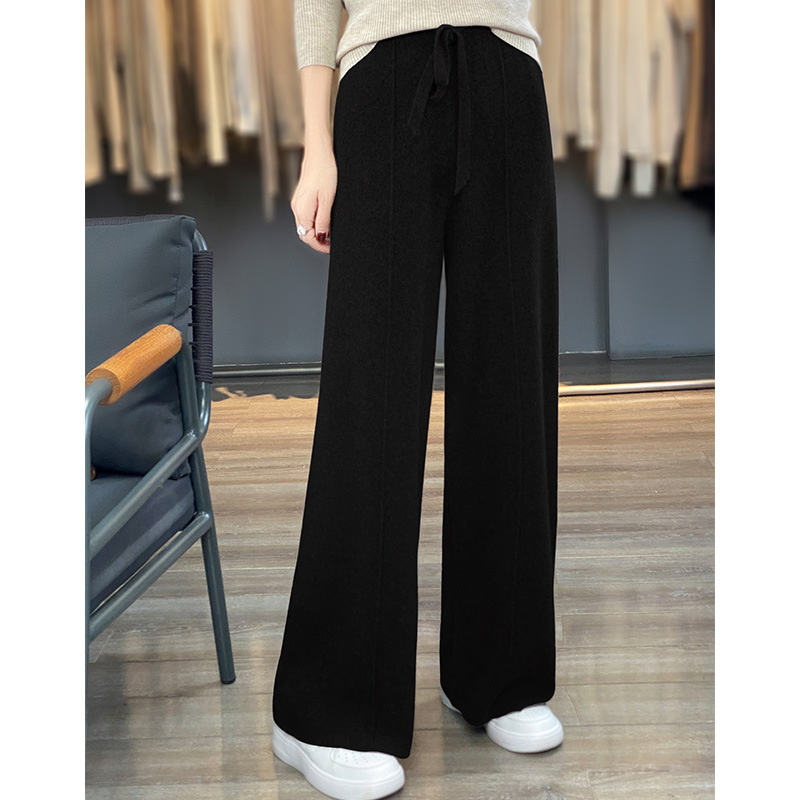 白パンツ 上質なリラックスワイドパンツ