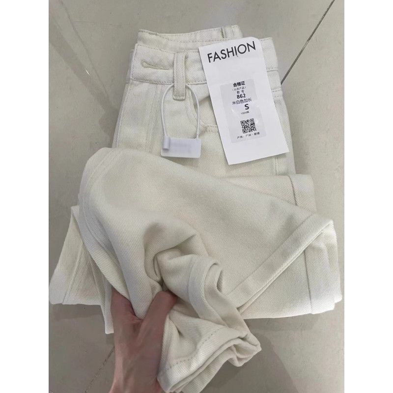 白パンツ ストレートシルエット ワイドパンツ