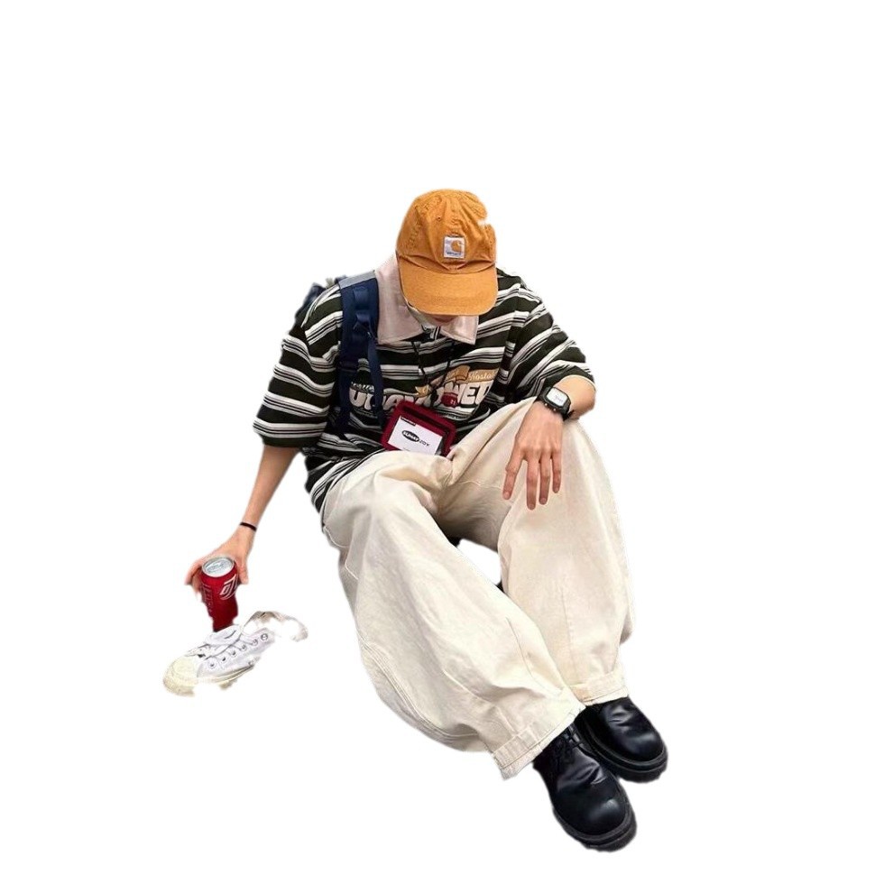 白パンツ ゆったりシルエット リラックスパンツ