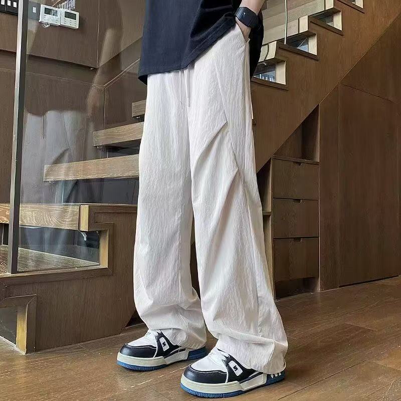 白パンツ シワ感シルエット風合いパンツ