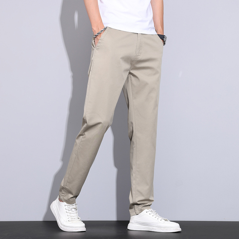 白パンツ シンプルストレートパンツ