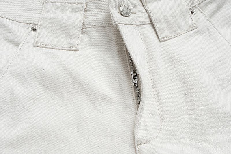 男女兼用 白パンツ ワイド ストリート系 秋冬新作