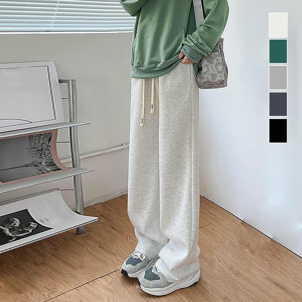 白パンツ ストレートスウェットパンツ レディース 全5色