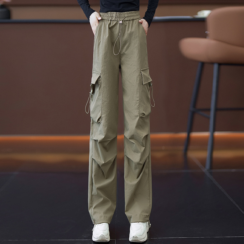 白パンツ ドローコードカーゴパンツ