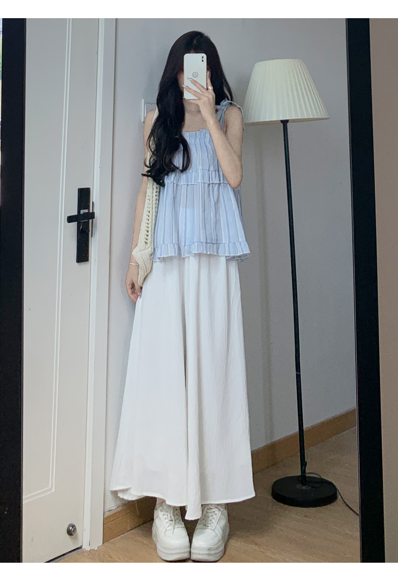 白パンツ ゆったりワイドパンツ 夏の麻見え素材