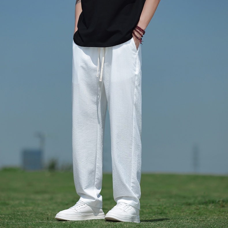 白パンツ リラックスシルエットワイドパンツ