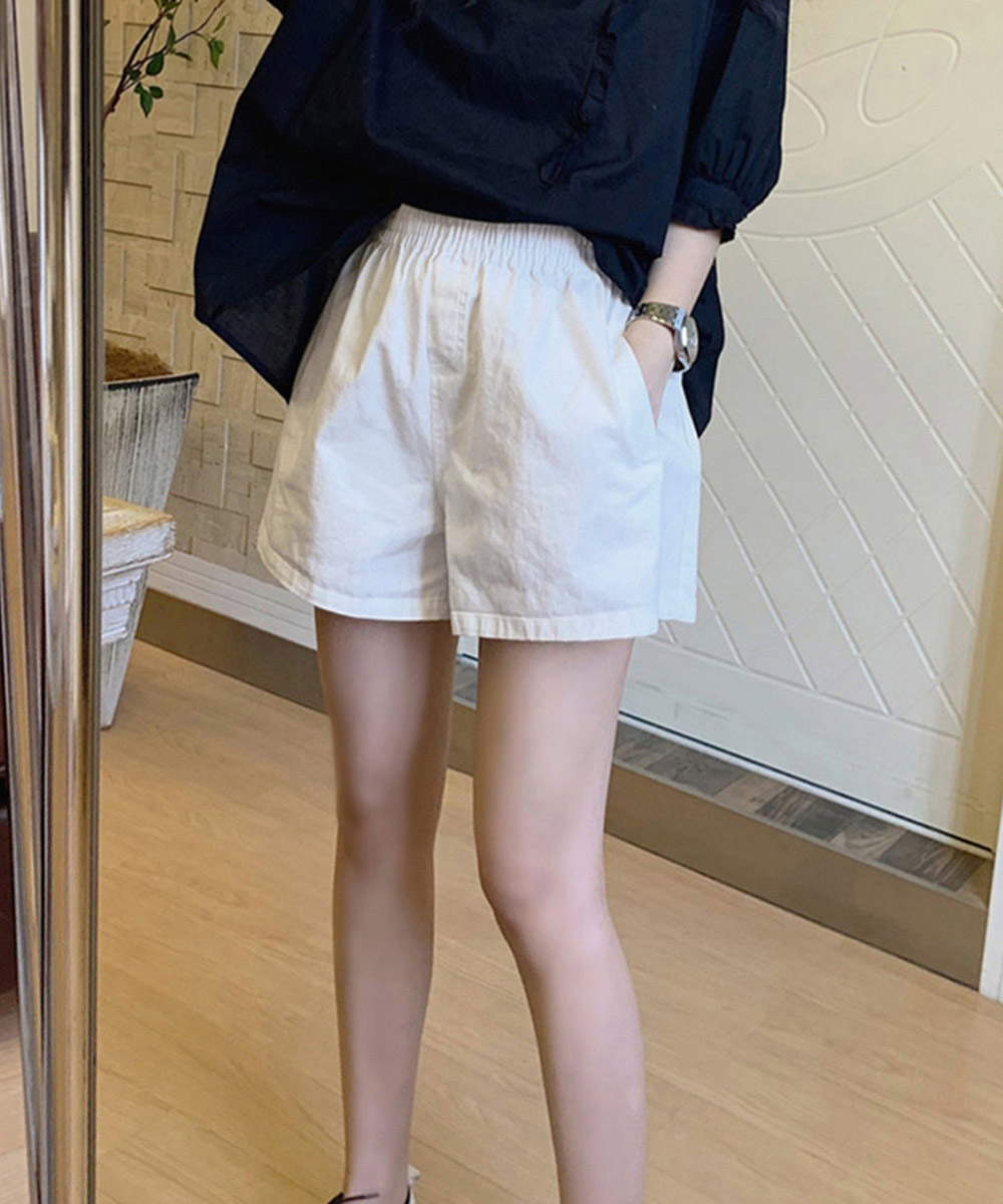 美脚ショートパンツ レディース白パンツ
