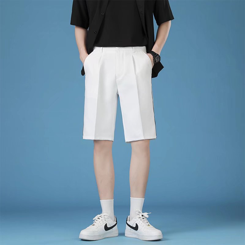 白パンツ クールリラックスハーフパンツ