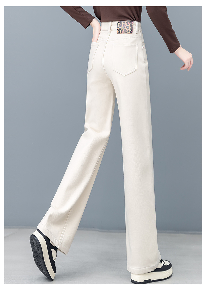 白パンツ レディース ストレート美脚パンツ