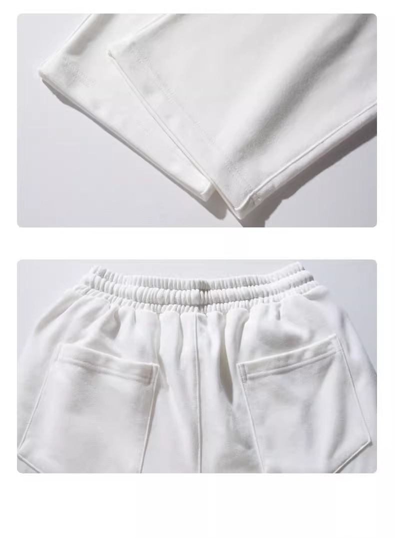白パンツ ゆったりリラックスドロストパンツ