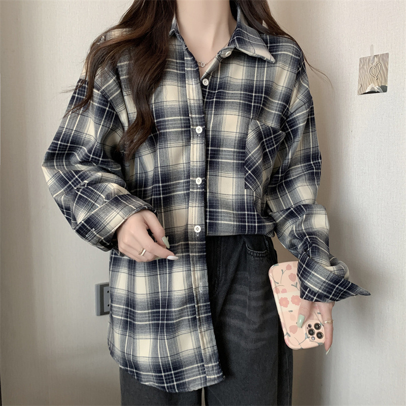 レディースシャツ 秋冬新作チェック柄シャツ大人カジュアル長袖