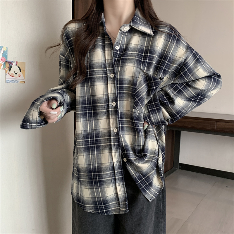 レディースシャツ 秋冬新作チェック柄シャツ大人カジュアル長袖