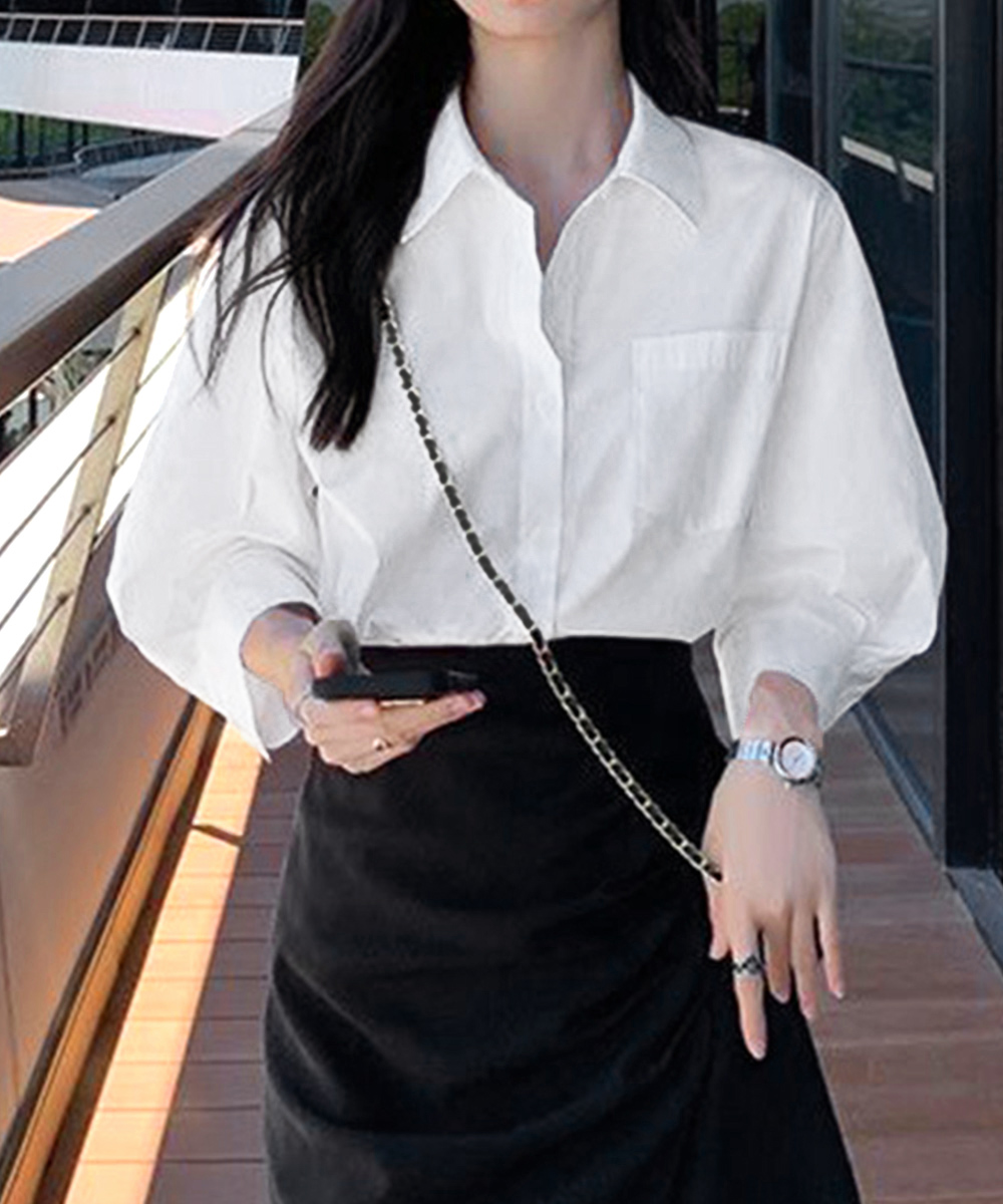 レディースシャツ 白シャツ 七分袖オフィスカジュアルブラウス 