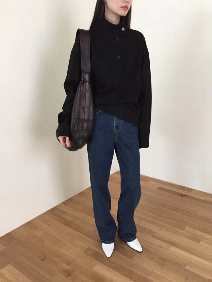 長袖レディースシャツ 体型カバー 通勤 韓国風 秋冬