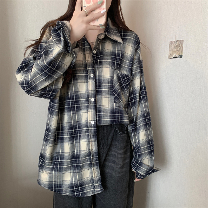 レディースシャツ 秋冬新作チェック柄シャツ大人カジュアル長袖