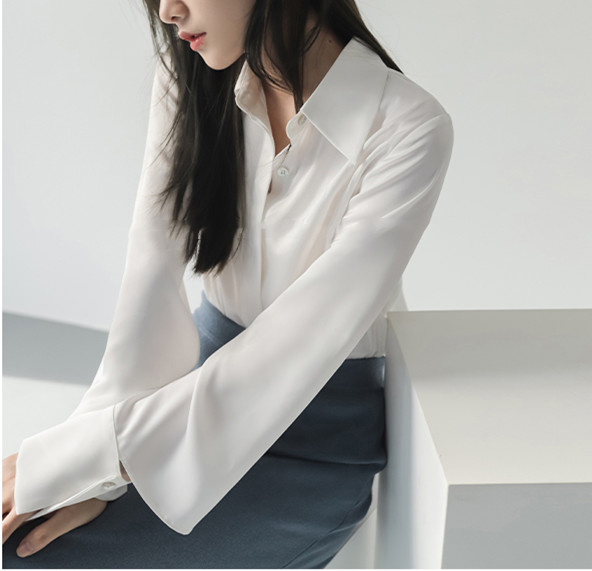 レディースシャツ シフォン長袖シャツ通勤フォーマル着回し