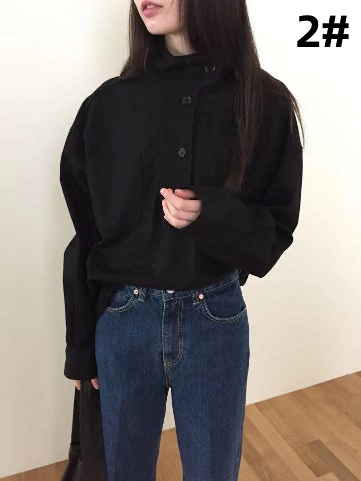 長袖レディースシャツ 体型カバー 通勤 韓国風 秋冬